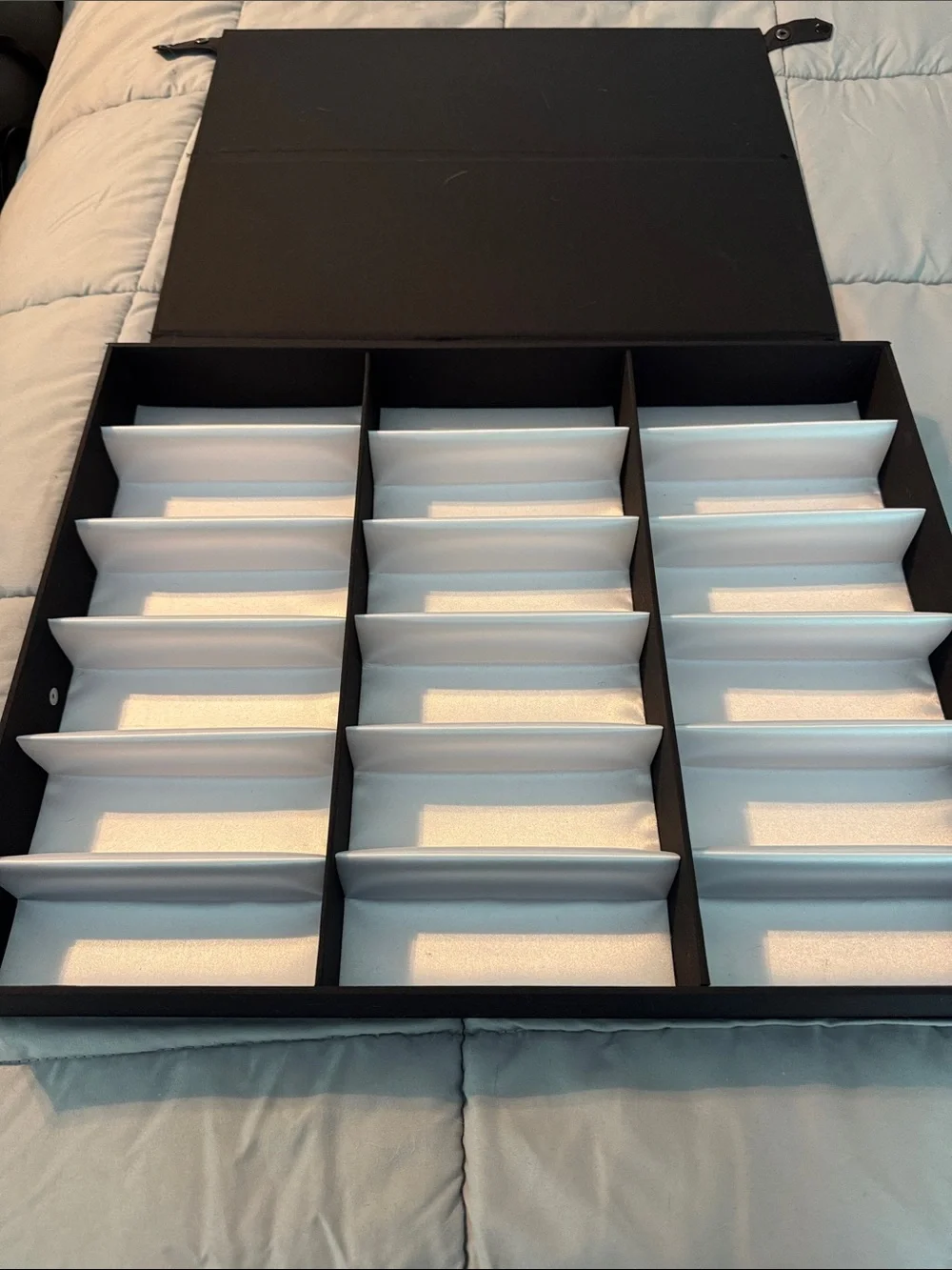 Sunglass Storage  Slim Black Folio Case